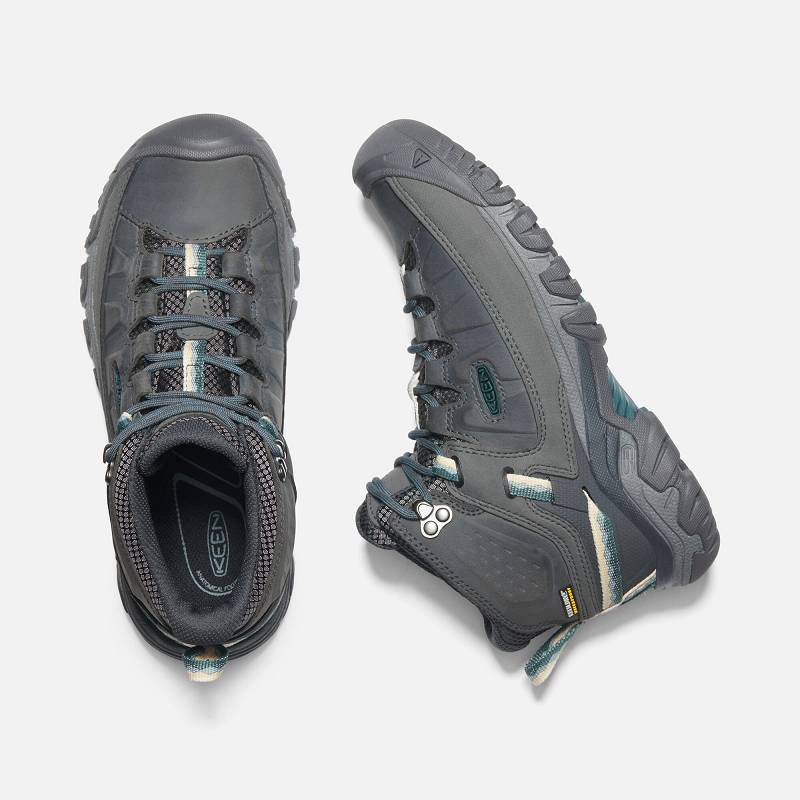 Keen Targhee III Mid Waterproof Wanderstiefel Damen DE-70816 Magnet/Balsam - Keen Damenschuhe Grau